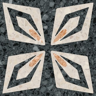 4FCE Керамогранит Vietri-R Negro 20x20