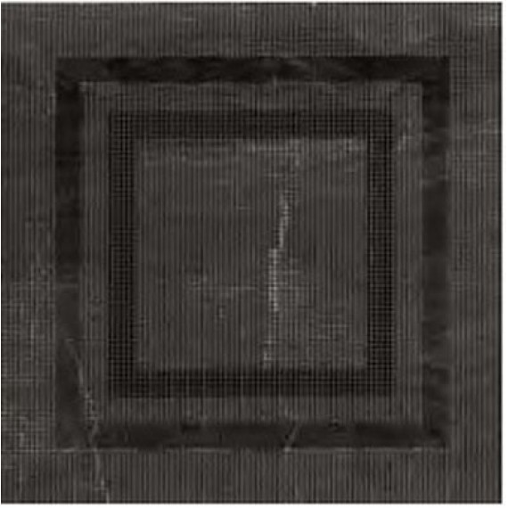 Керамогранит 57813 Black Decoro Cassettone 40x40