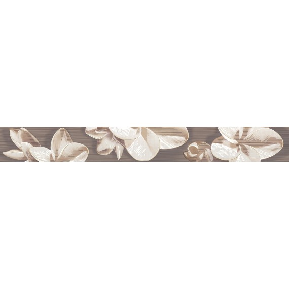 Керамическая плитка 584191003 Плитка Бордюр AMATI PLUMERIA ALBA 50,5х6,2