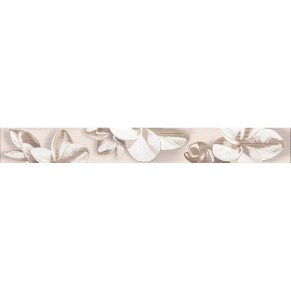 Керамическая плитка 584191004 Плитка Бордюр AMATI PLUMERIA BEIGE 50,5х6,2