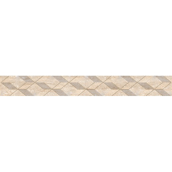 Керамическая плитка 587121002 Плитка Бордюр Ascoli Beige Diamond 63x7.5