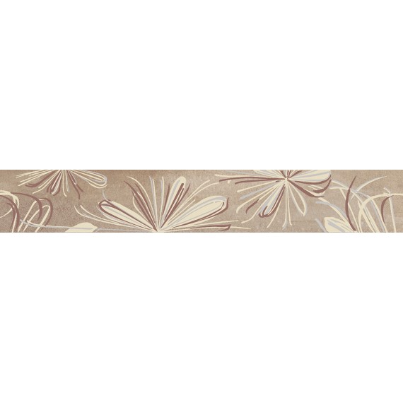 Керамическая плитка 587891001 Плитка Бордюр Sonnet Beige Flower 50,5x6,2