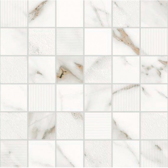 Мозаика 588143004 Мозаика Calacatta Grey Mosaic 30x30