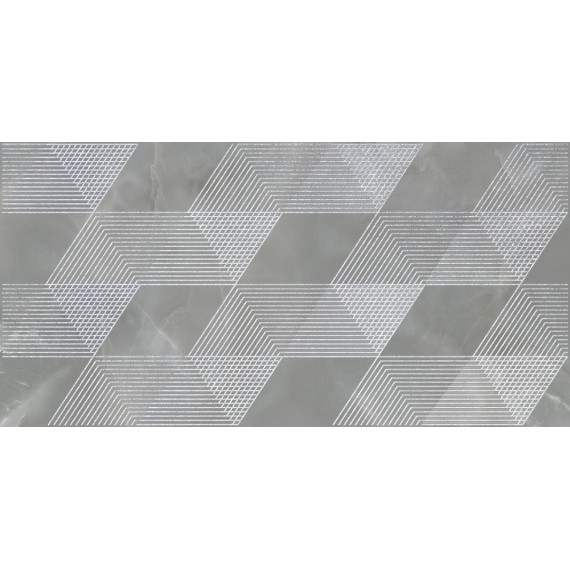 Керамическая плитка 588912001 Плитка Декор Opale Grey Geometria 31,5x63