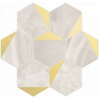 6001117 Мозаика NOLITA ESAGONA TRIANGOLI ORO LUSSO 30x28