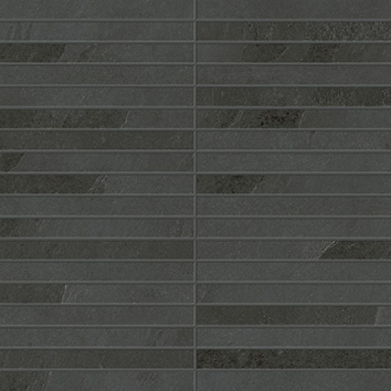 Керамогранит 610110001035 Ardesia Black Mosaico Strip 30x30