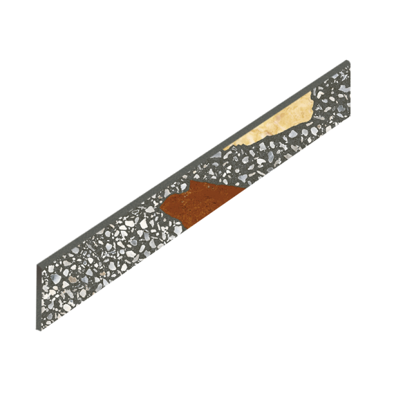 Керамогранит 610130005320 Palladio Black Battiscopa 7,2х60