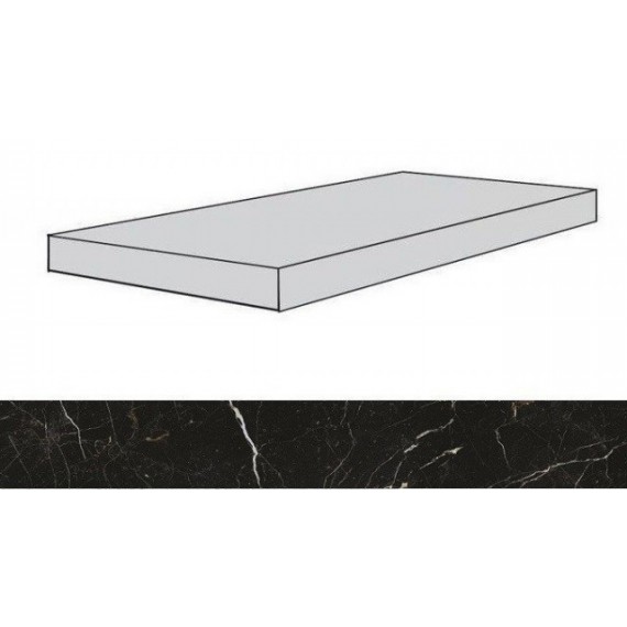 Керамогранит 620070001786 Allure Imperial Black Scalino Angolare Sx Lap/Аллюр Империал Блэк Шлиф 33x160