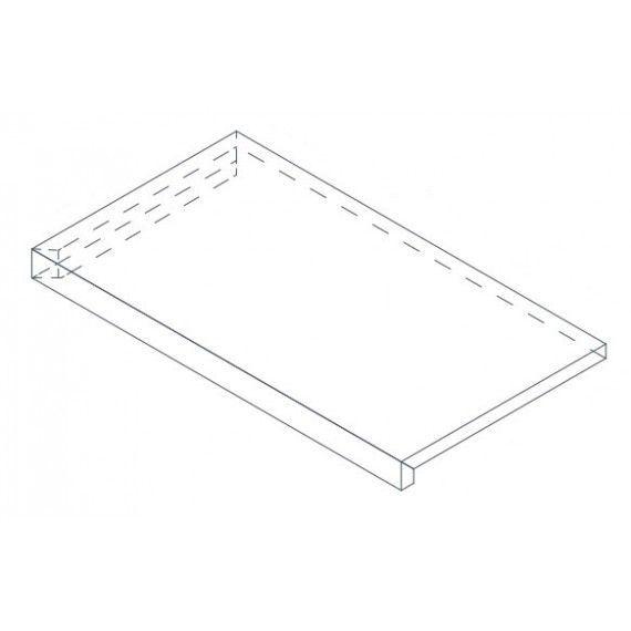Ступени 620070001827 Ступени Drift White Scalino Angolo Dx 33x60