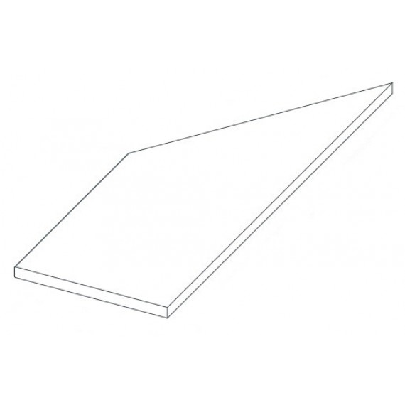 Керамогранит 620090000784 Керамогранит Drift White Lineare Angolo Sx 30x60