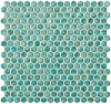 6DHT Dwell Turquoise Hexagon Gold 30x30
