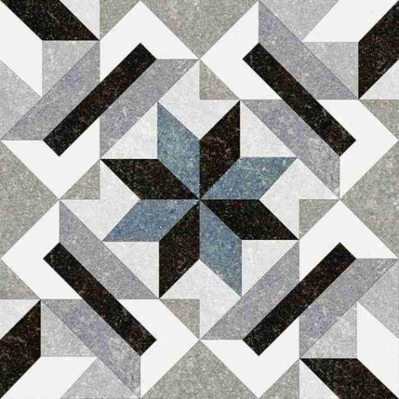 Керамогранит 737479 Chantilly Cemento Deco Серый 45x45