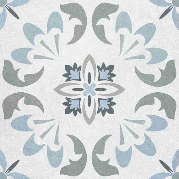 Керамогранит 737497 Majolica Grey Deco Серый Светлый 45х45