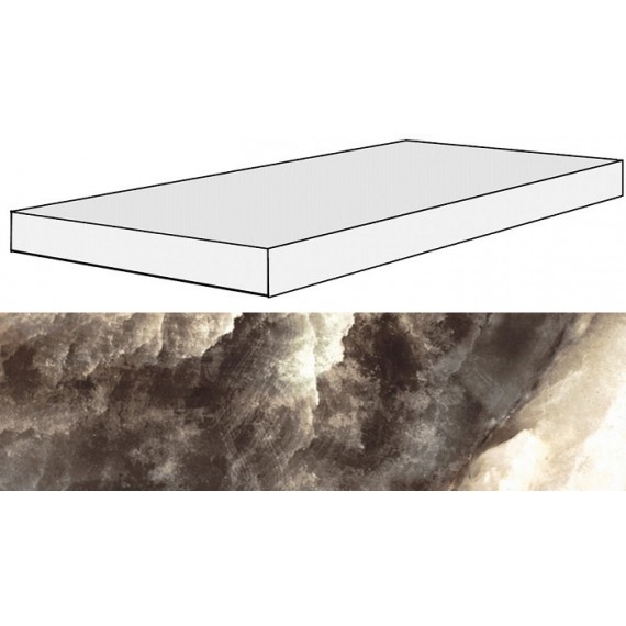 Ступени 739937 ALABASTRI Fume Ang.Gradino SX 33x120x3