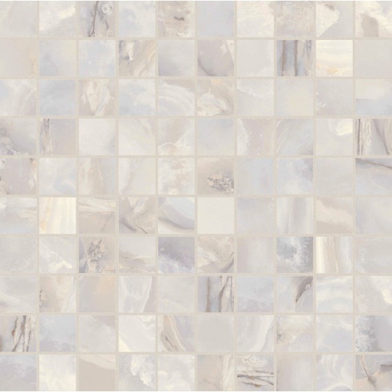 Мозаика 767653 Мозаика Onyx&More White Onyx Glossy Mosaico 3x3 30x30