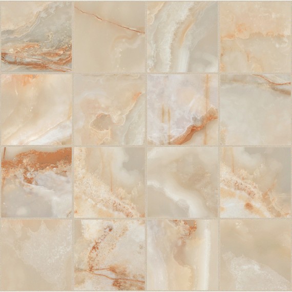 Мозаика 767693 Мозаика Onyx&More Golden Onyx Glossy Mosaico 6mm 7,5x7,5 30x30
