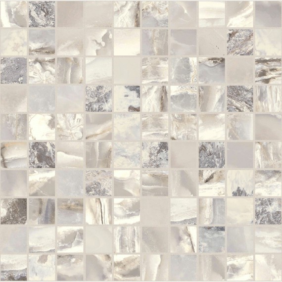 Мозаика 767761 Мозаика Onyx&More White Blend Satin Mosaico 3x3 30x30