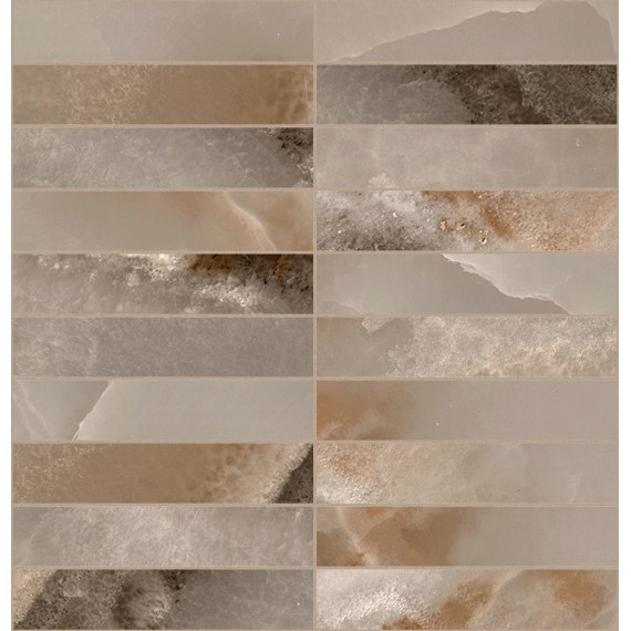 Мозаика 770255 Мозаика Reves De Rex Choco Mosaico Glossy 3x15 30x30
