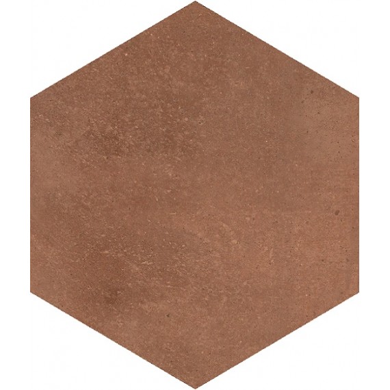 Керамогранит 781807 Керамогранит Sensi Terre Mattone Nat Esagono 22x20
