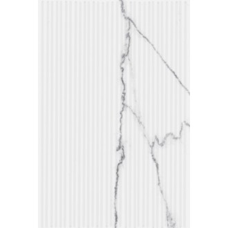 8377 Плитка Мираколи белый глянцевый структура 20x30x0,86