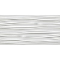 8SBW 3D Wall Ribbon White Matt. 40x80