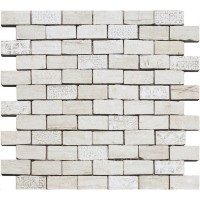 98289 Chamarel Spaccatella Deco White 30x30