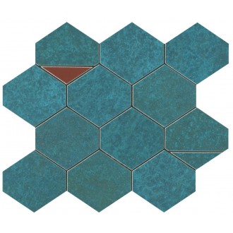 9BNV Blaze Verdigris Mosaico Nest 29.4x25.8