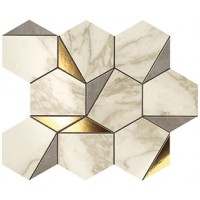 9EHG Marvel Gold Hex Gris-Calacatta 25.1x29