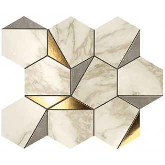 9EHG Marvel Gold Hex Gris-Calacatta 25.1x29