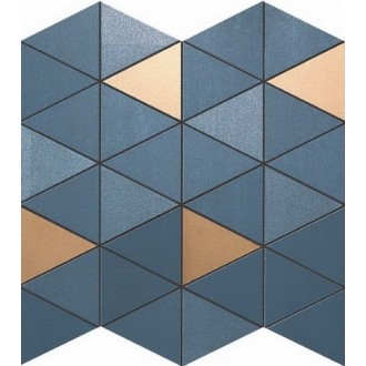 9MDU MEK BLUE MOSAICO DIAMOND GOLD WALL 30,5x30,5