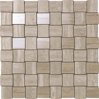 9MVM Marvel Travertino Silver Net Mosaic 30.5x30.5