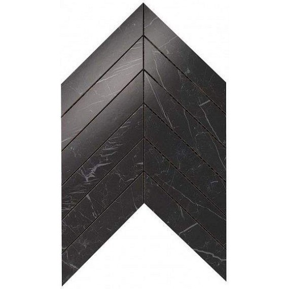 Керамическая плитка 9SCN Marvel Nero Marquina Chevron Wall 30,5X25