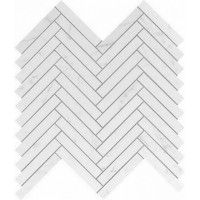 9SHC Marvel Carrara Pure Herringbone Wall 30,5x30