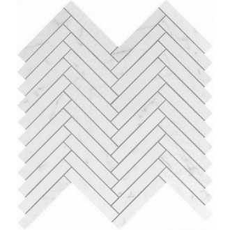 9SHC Marvel Carrara Pure Herringbone Wall 30,5x30