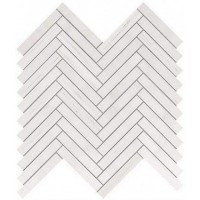 9SHD Marvel Bianco Dolomite Herringbone Wall 30,5x30
