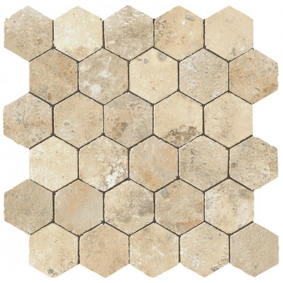 Мозаика A0UA Aix Blanc Honeycomb Tumbled 30x31