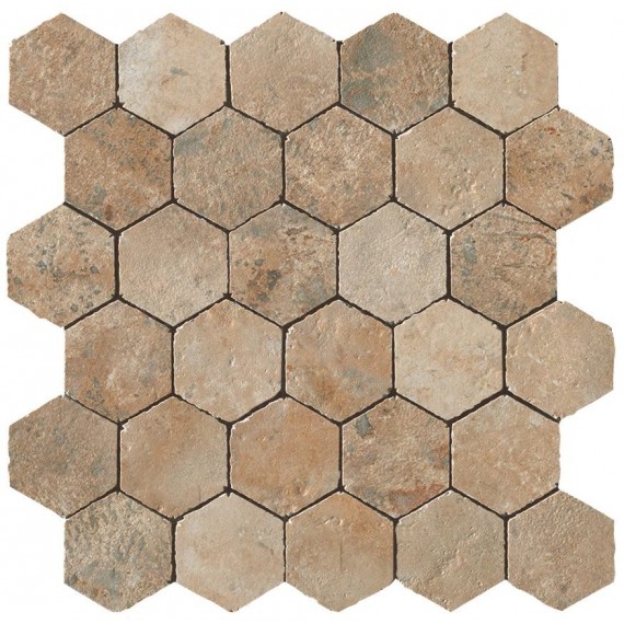 Мозаика A0UB Aix Beige Honeycomb Tumbled 30x31