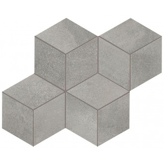 A0UO Blaze Aluminium Mosaico Esagono Matt 30x35