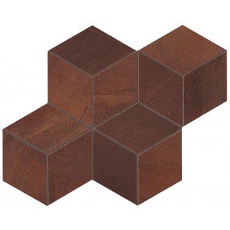 A0UP Blaze Corten Mosaico Esagono Matt 30x35