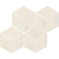A0Z9 Raw White Mosaico Esagono 30x35