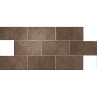 A1E6 Dwell Brown Leather Brick Lappato 21.7x43.6