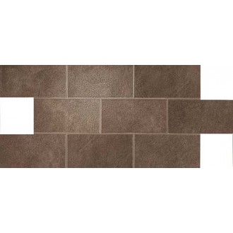 A1E6 Dwell Brown Leather Brick Lappato 21.7x43.6