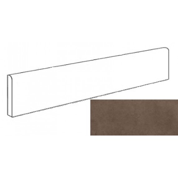 Керамогранит A1FE Dwell Brown Leather Battiscopa Matt 7.2х60