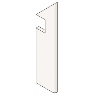 A2AL Raw White Battiscopa Sag.Dx 7.2x30