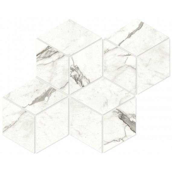 Мозаика A419 Marvel Statuario Supremo Mosaico Esagono Matt 30x35