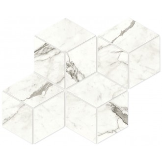 A42X Marvel Statuario Supremo Mosaico Esagono Lapp 30x35