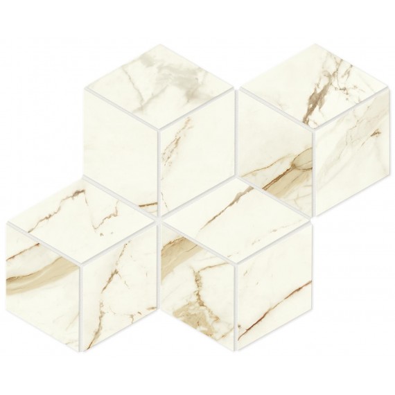 Мозаика A42Y Marvel Calacatta Imperiale Mosaico Esagono Lapp 30x35