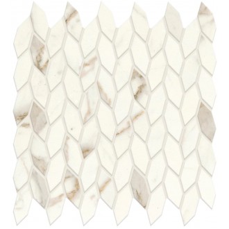 A4WP Marvel Calacatta Prestigio Mosaico Twist Silk 30.5x30.5