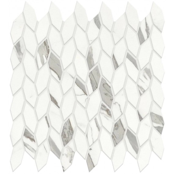 Мозаика A4WQ Marvel Statuario Supremo Mosaico Twist Silk 30.5x30.5
