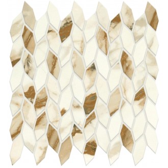 A4WR Marvel Calacatta Imperiale Mosaico Twist Silk 30.5x30.5